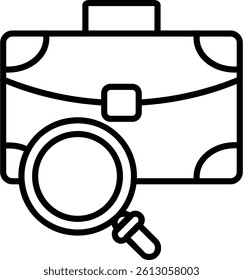 Briefcase Line Vector Icon Design