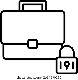 Briefcase Line Vector Icon Design