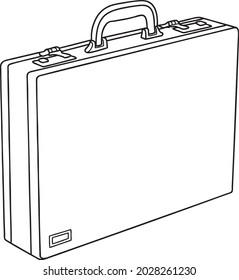 briefcase line vector illustration isolated on white background