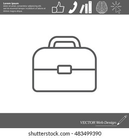 Briefcase, linear icon