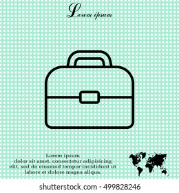 Briefcase, linear icon