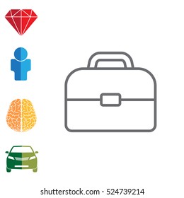 Briefcase, linear icon