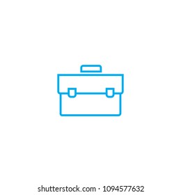 Briefcase linear icon concept. Briefcase line vector sign, symbol, illustration.