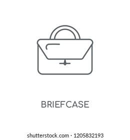 Briefcase linear icon. Briefcase concept stroke symbol design. Thin graphic elements vector illustration, outline pattern on a white background, eps 10.