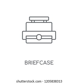 Briefcase linear icon. Briefcase concept stroke symbol design. Thin graphic elements vector illustration, outline pattern on a white background, eps 10.