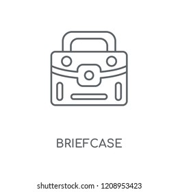 Briefcase linear icon. Briefcase concept stroke symbol design. Thin graphic elements vector illustration, outline pattern on a white background, eps 10.