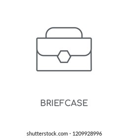 Briefcase linear icon. Briefcase concept stroke symbol design. Thin graphic elements vector illustration, outline pattern on a white background, eps 10.