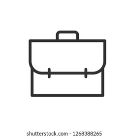 briefcase. linear icon. Line with editable stroke