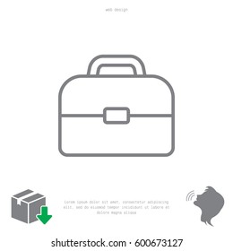 Briefcase, linear icon. vector illustration