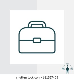 Briefcase, linear icon. vector illustration