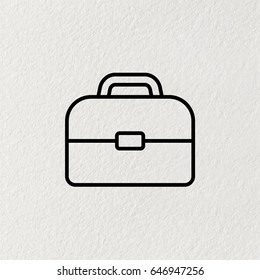 Briefcase, linear icon. vector illustration