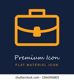 Briefcase With Lock premium material ui ux isolated vector icon in navy blue and orange colors