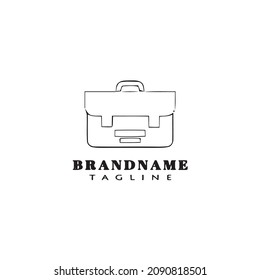 logotipo de portafolios diseño de dibujos animados plantilla de icono negro ilustración de vector aislado
