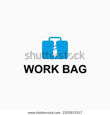 briefcase logo design icon vector silhouette illustration