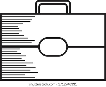 diseño de ilustración de material de logotipo de maletín