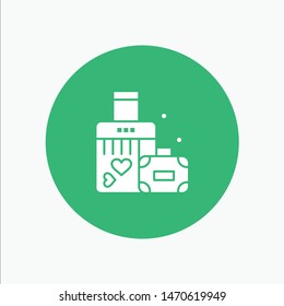 Briefcase, Love, Heart, Wedding. Vector Icon Template background