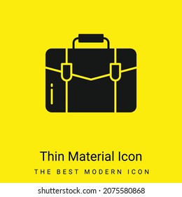 Icono de material amarillo brillante mínimo en el maletín