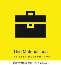 Icono de material amarillo brillante mínimo en el maletín