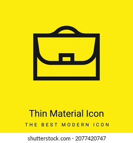 Briefcase minimal bright yellow material icon