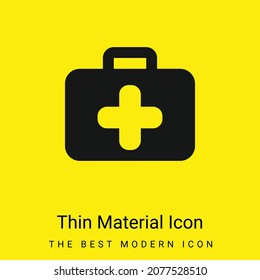 Briefcase minimal bright yellow material icon
