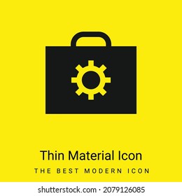 Briefcase minimal bright yellow material icon