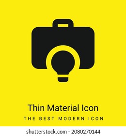 Icono de material amarillo brillante mínimo en el maletín