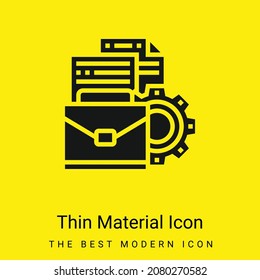 Briefcase minimal bright yellow material icon