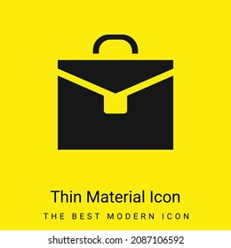 Icono de material amarillo brillante mínimo en el maletín