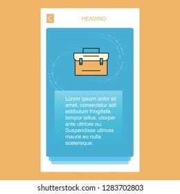 Briefcase mobile vertical banner design design. Vector