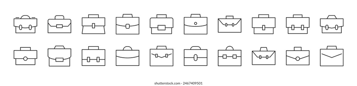 Briefcase Modern Linear Icon. Perfect for design, infographics, web sites, apps