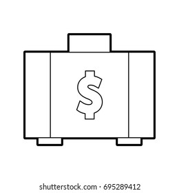 briefcase with money symbol