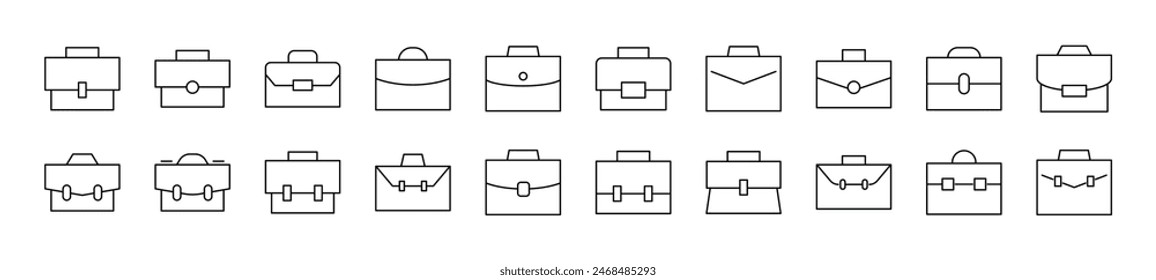 Briefcase Monoline Icon. Perfect for design, infographics, web sites, apps