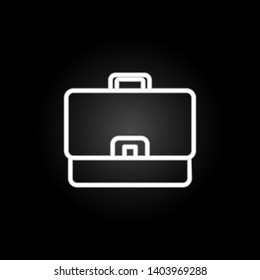 Briefcase neon icon. Elements of education set. Simple icon for websites, web design, mobile app, info graphics