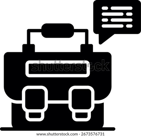 Briefcase New Creative Icon Design Vector