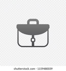Briefcase, office bag. On grid background