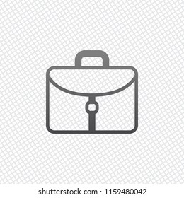 Briefcase, office bag. On grid background