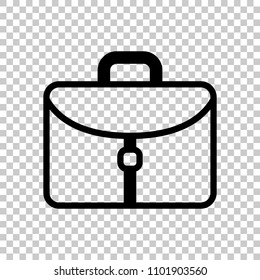 Briefcase, office bag. On transparent background.