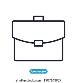 Briefcase office icon. Briefcase for workspace and workplace symbol vector illustration.