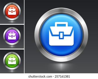 Briefcase on Blue Round Button