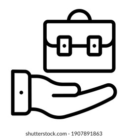         Briefkasten auf der Hand - Symbol für Jobangebot