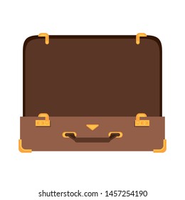 Briefcase open business isolated symbol