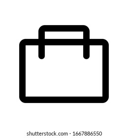 Diseño de icono de contorno de maletín .eps 10