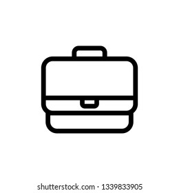 Briefcase outline icon isolated on white background. Pictogram icon line symbol for website design, mobile application, ui. Vector illustration. Eps10 - Vector