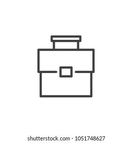 Briefcase outline icon. linear style sign for mobile concept and web design. Portfolio simple line vector icon. Symbol, logo illustration. Pixel perfect vector graphics