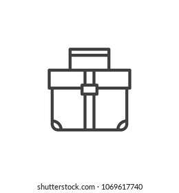 Briefcase outline icon. linear style sign for mobile concept and web design. Office case simple line vector icon. Portfolio symbol, logo illustration. Pixel perfect vector graphics