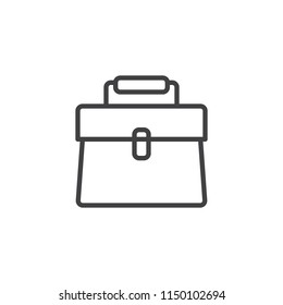 Briefcase outline icon. linear style sign for mobile concept and web design. Portfolio simple line vector icon. Symbol, logo illustration. Pixel perfect vector graphics