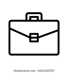 Briefcase Outline Icon. Suitable for use in Software and Device Icon Design. Vector Illustration.