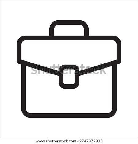 Briefcase outline icon. Icon symbol of office, work, business, document, bag, job. Vector icon editable. Outline icon vector illustration