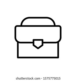 briefcase outline icon. vector illustration. Isolated on white background.