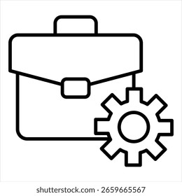 Briefcase Outline Icon Vector illustration